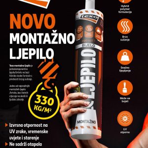 Texo montažno ljepilo – hibridna polimerna formula, 290 ml