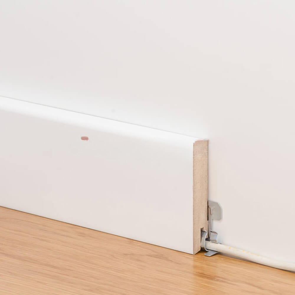 Laminat lajsna FR-80 bijela farbana – MDF, 2400×16×80 mm